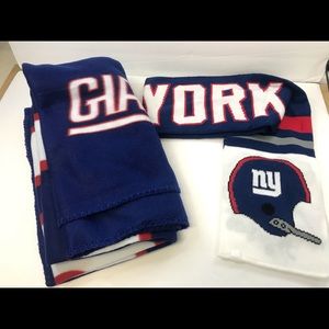 New York Giants blanket and scarf